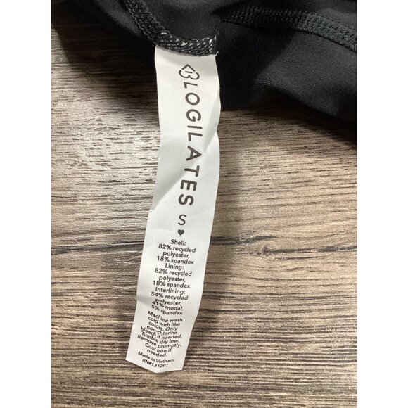 Blogilates Sweetheart Baby Tee Cap Sleeve Ruched Front Open Back Jet Black S - Picture 7 of 7